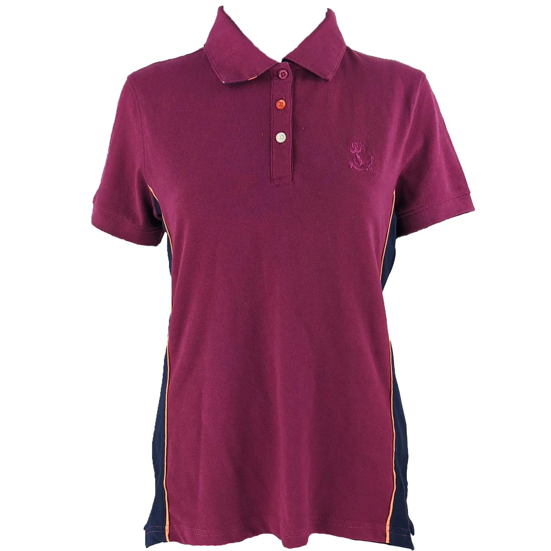 Hazy Blue Womens Short Sleeve Polo Shirt - Mia II