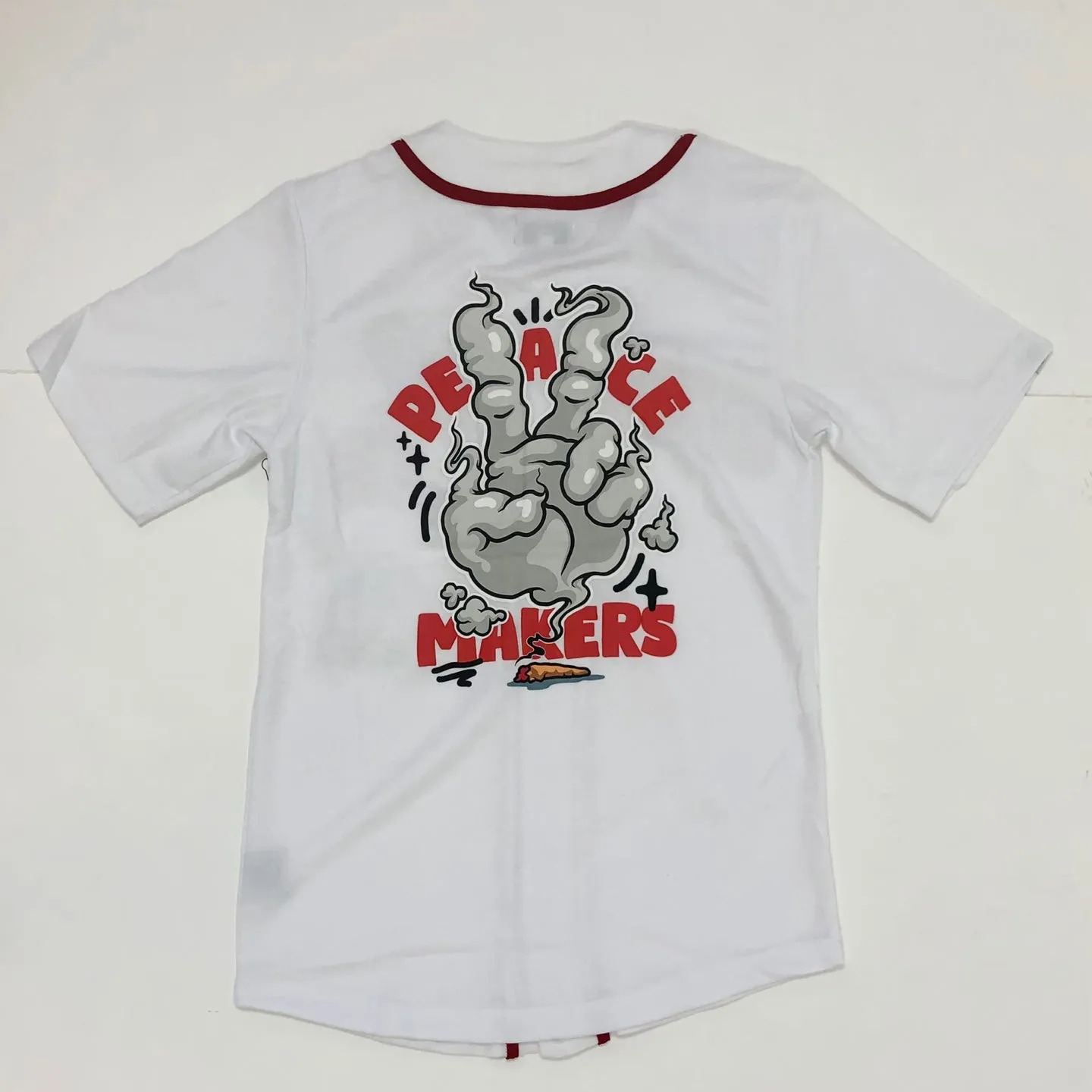 HIGHLY UNDRTD Peace Makers Graphic Baseball Jersey T-Shirt