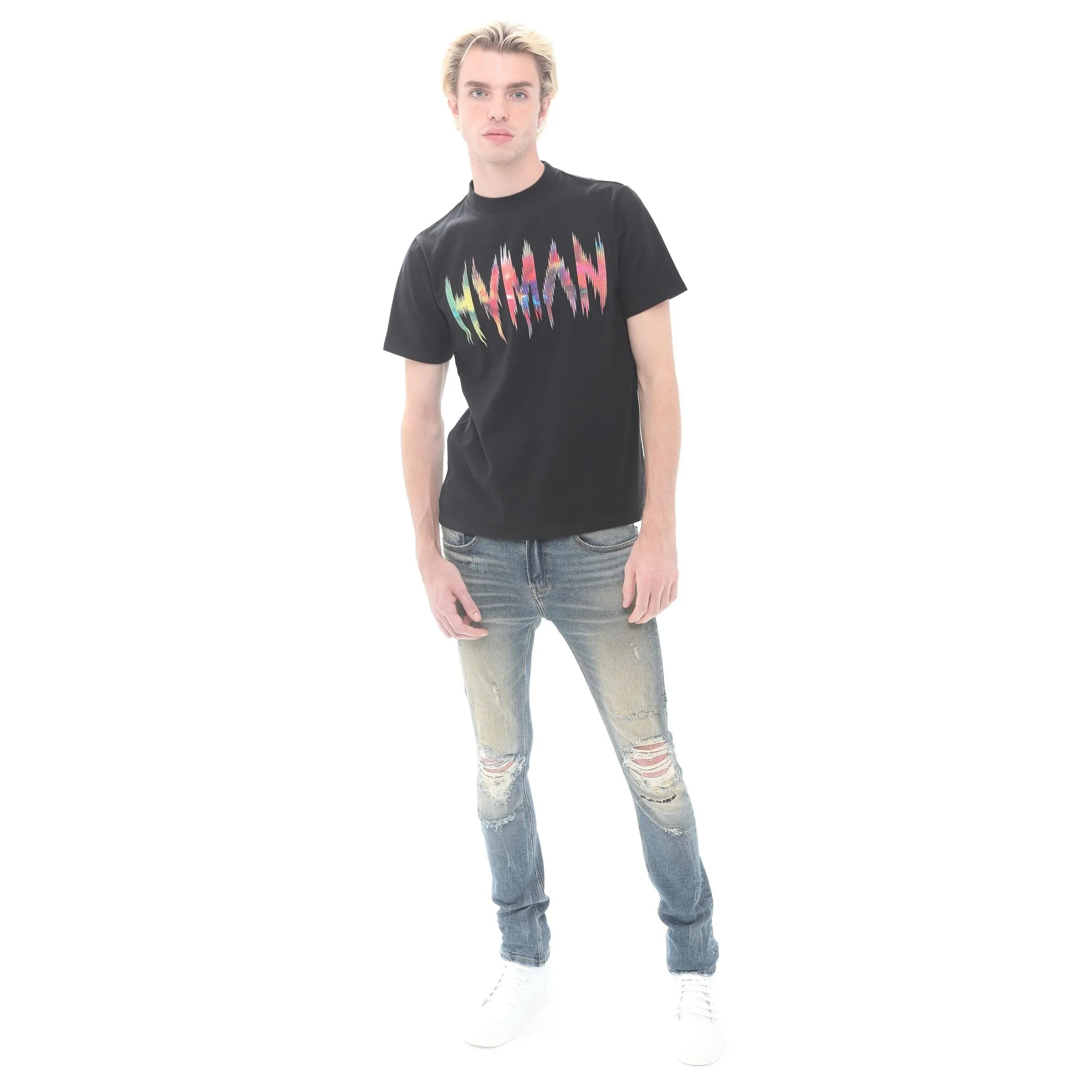 HVMAN Frequency Tee (Blk/Multi) /D17