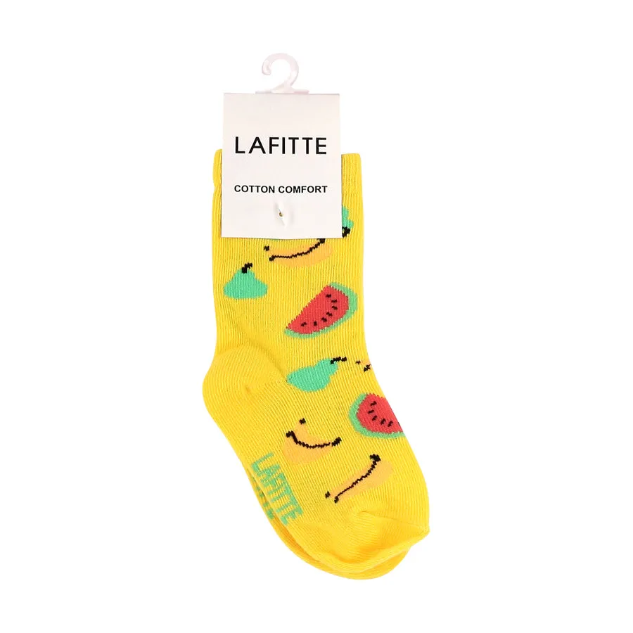 KIDS FRUIT SOCKS - YELLOW