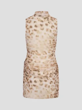 Leopard Print Sleeveless Long Top