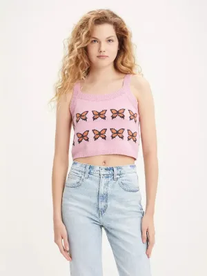 Levi’s Heaven Sweater Tank Butterflies Pink