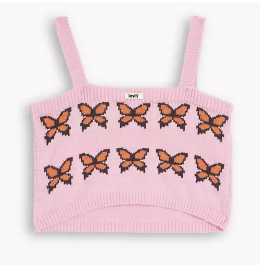 Levi’s Heaven Sweater Tank Butterflies Pink