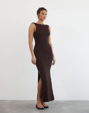 Luna Maxi Dress (Cocoa)