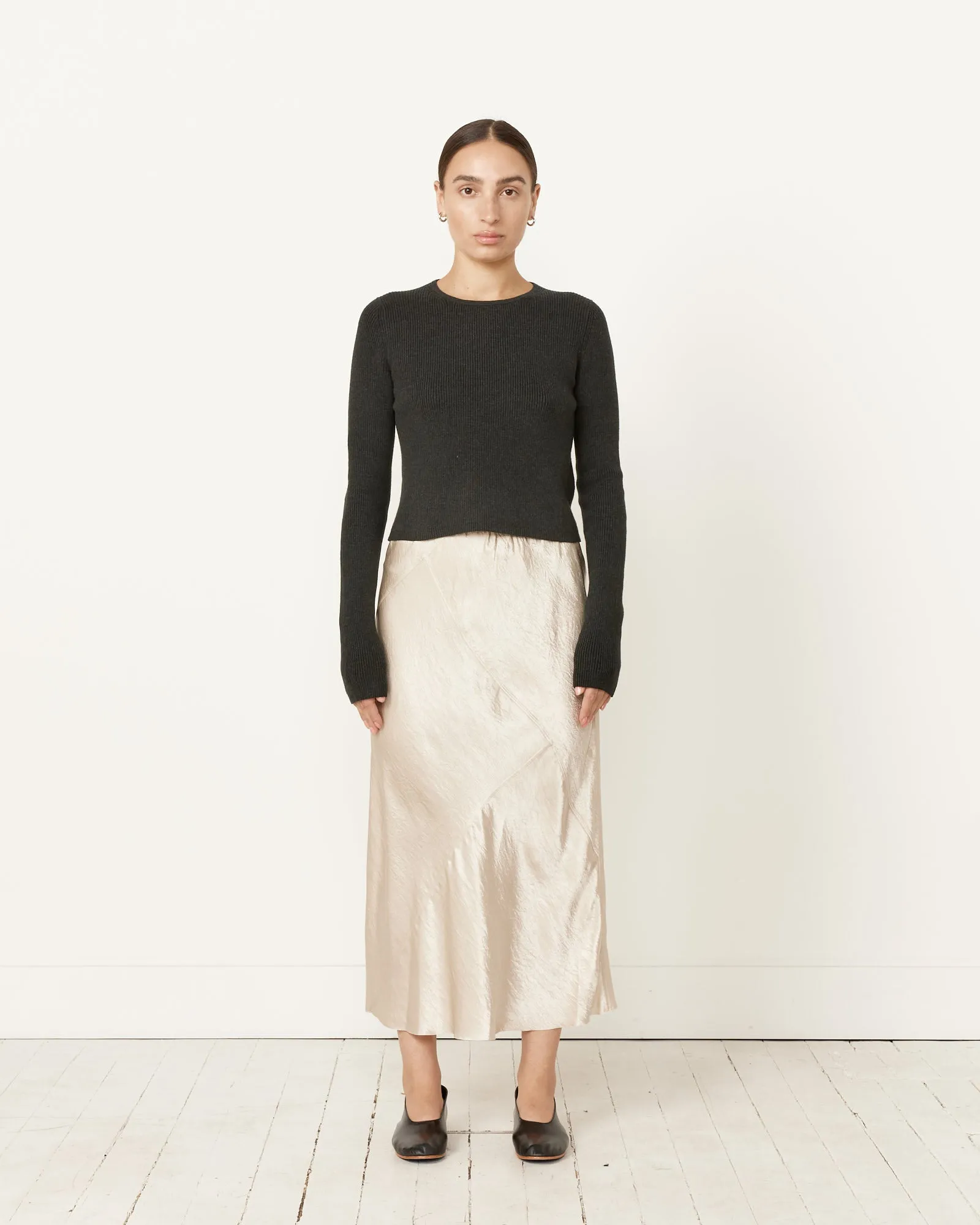 Luster Bias Skirt