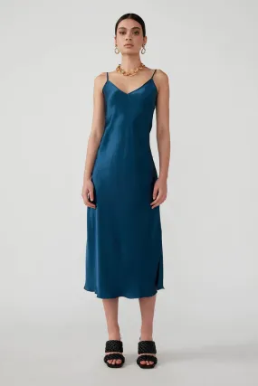 Mastani Slip Dress in Teal