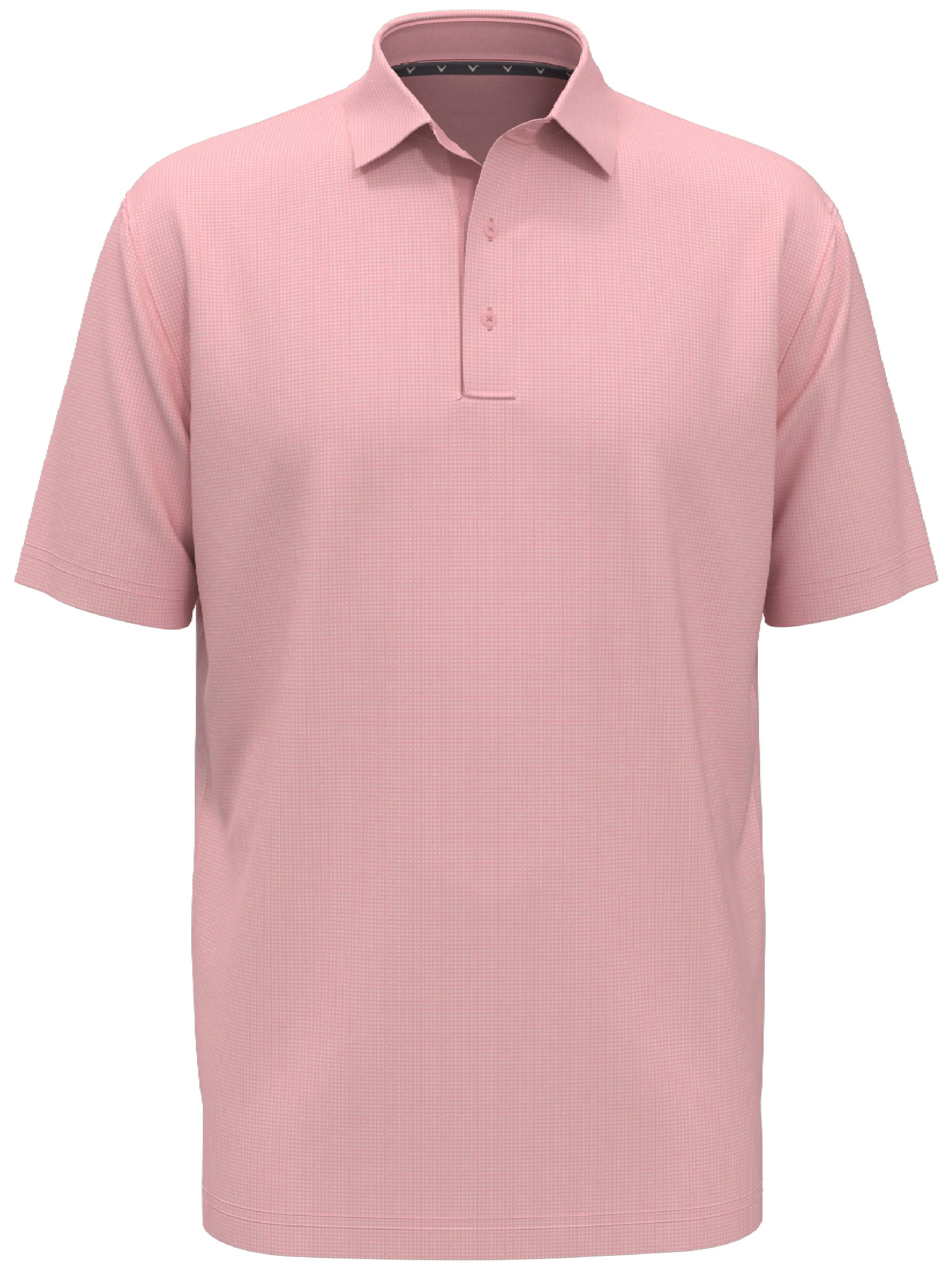 Mens Gingham Print Golf Polo