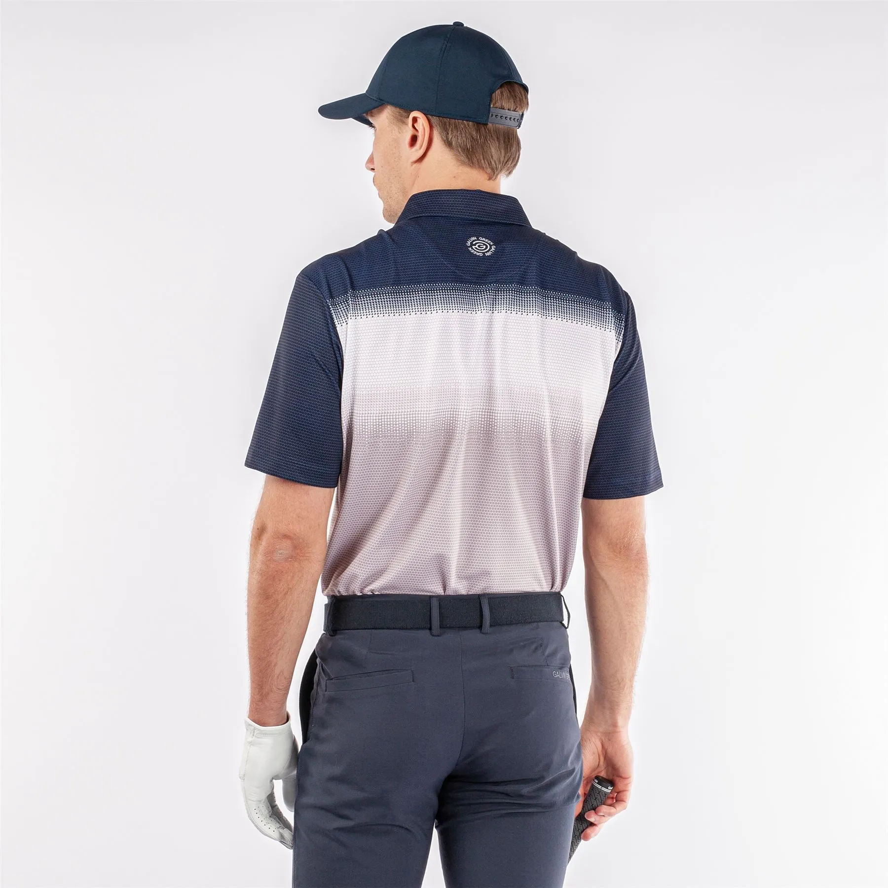 Mo Ventil8  Stretch Regular Fit Polo Cool Grey/White/Navy - 2024