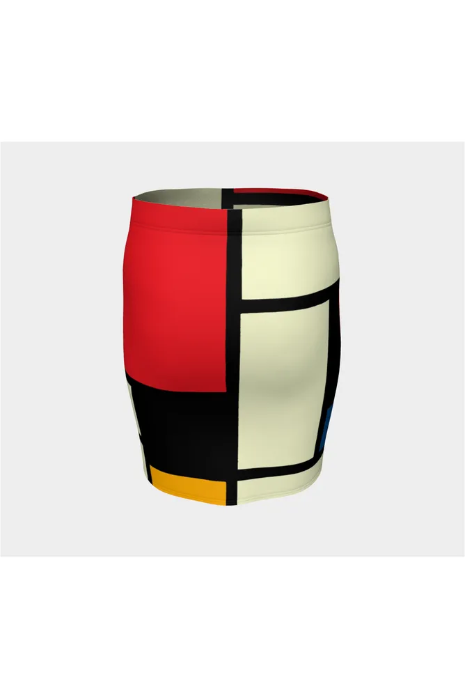 Mondrian Fitted Skirt