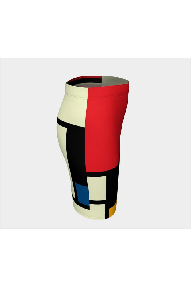 Mondrian Fitted Skirt