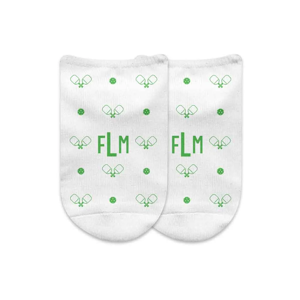 Personalized Sock Gift Box with Monogram Pickleball Design