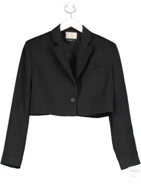 Prevu Black Cropped Single Breasted Blazer UK 8