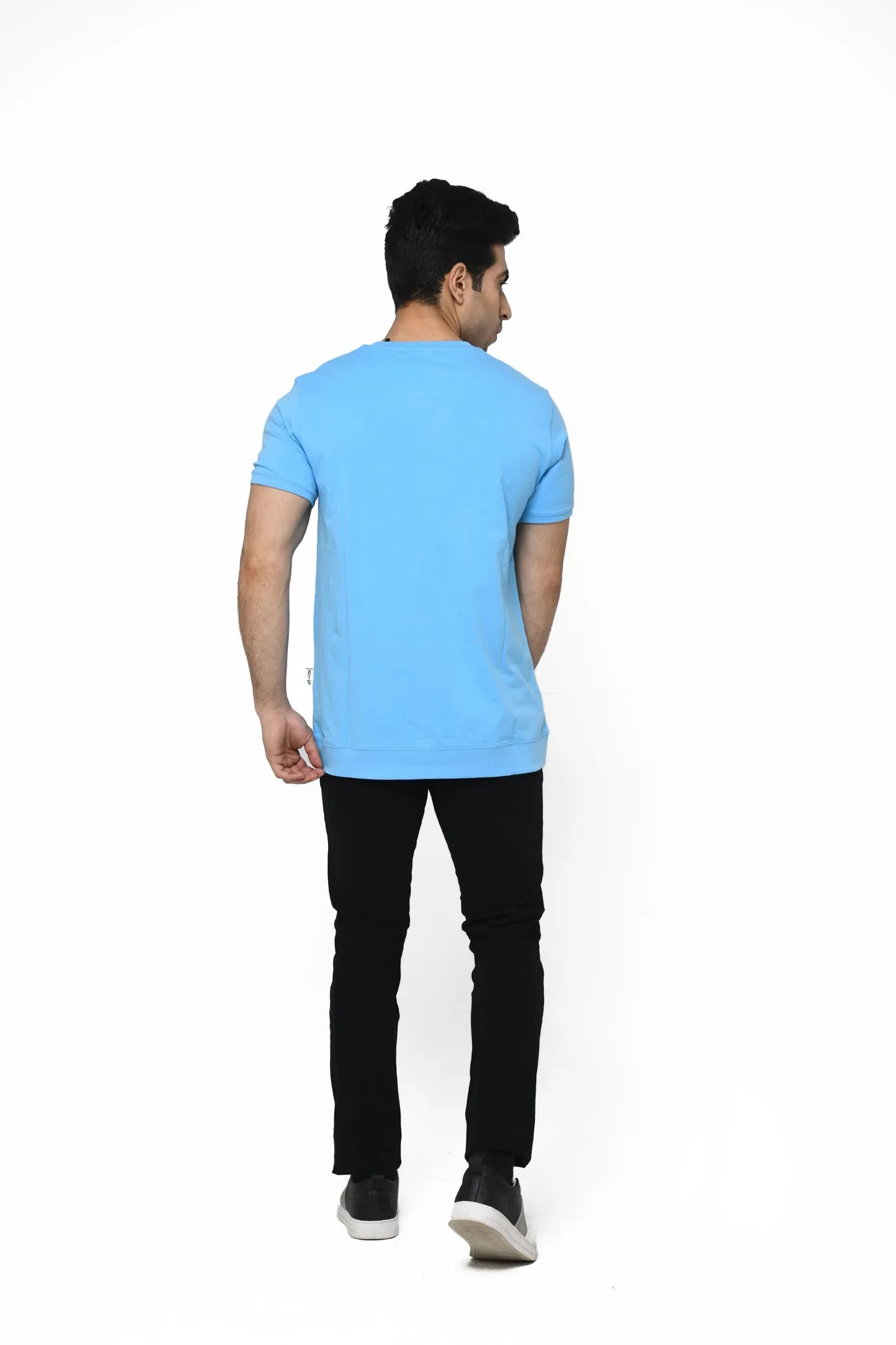 RELAXED FIT T-SHIRT WITH RIBBED HEM