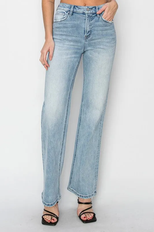 Risen Jeans High Rise Straight Jeans