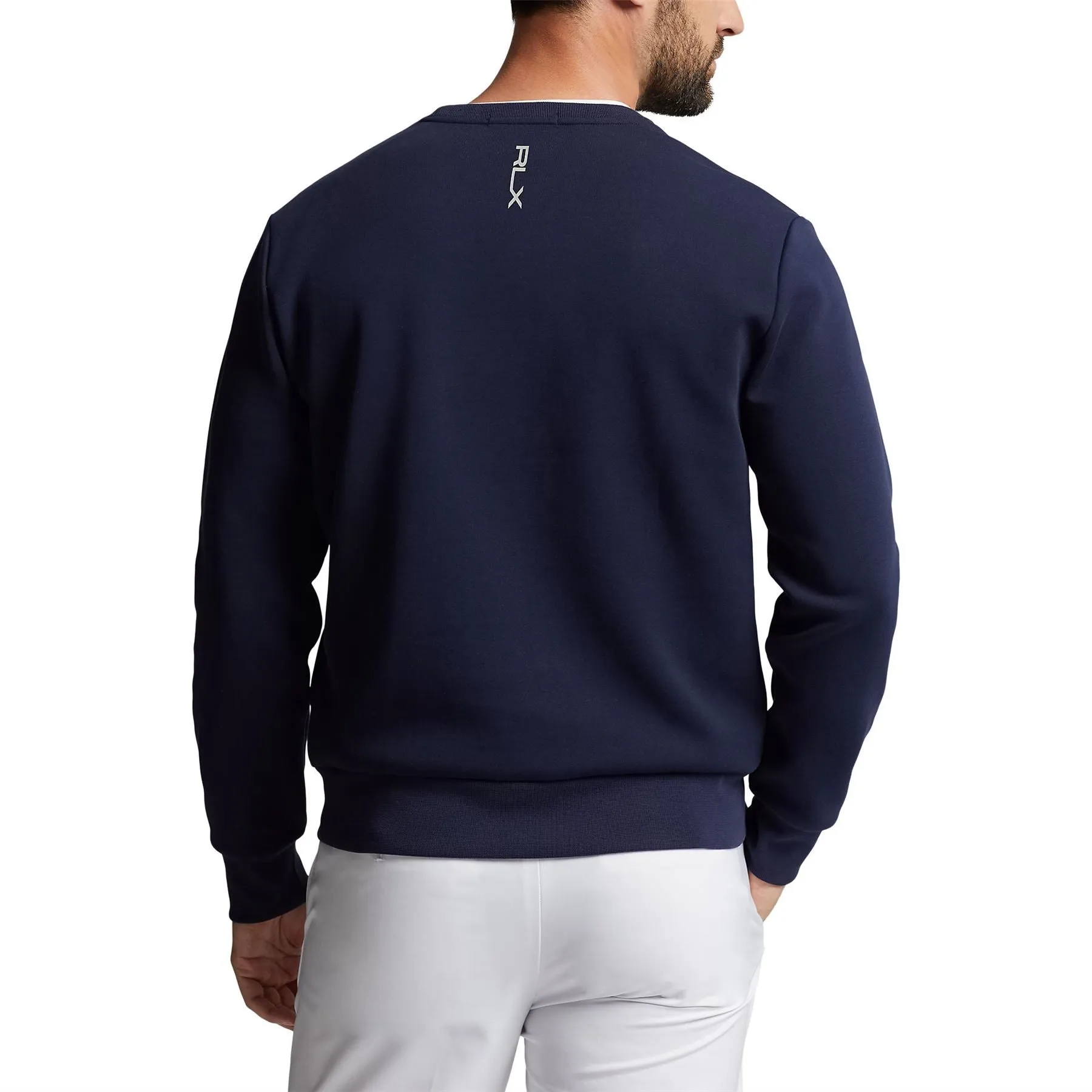 RLX Double Knit Crew Neck Pullover French Navy - AW23