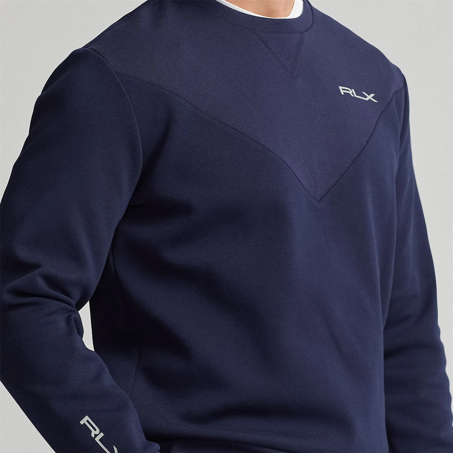 RLX Double Knit Crew Neck Pullover French Navy - AW23