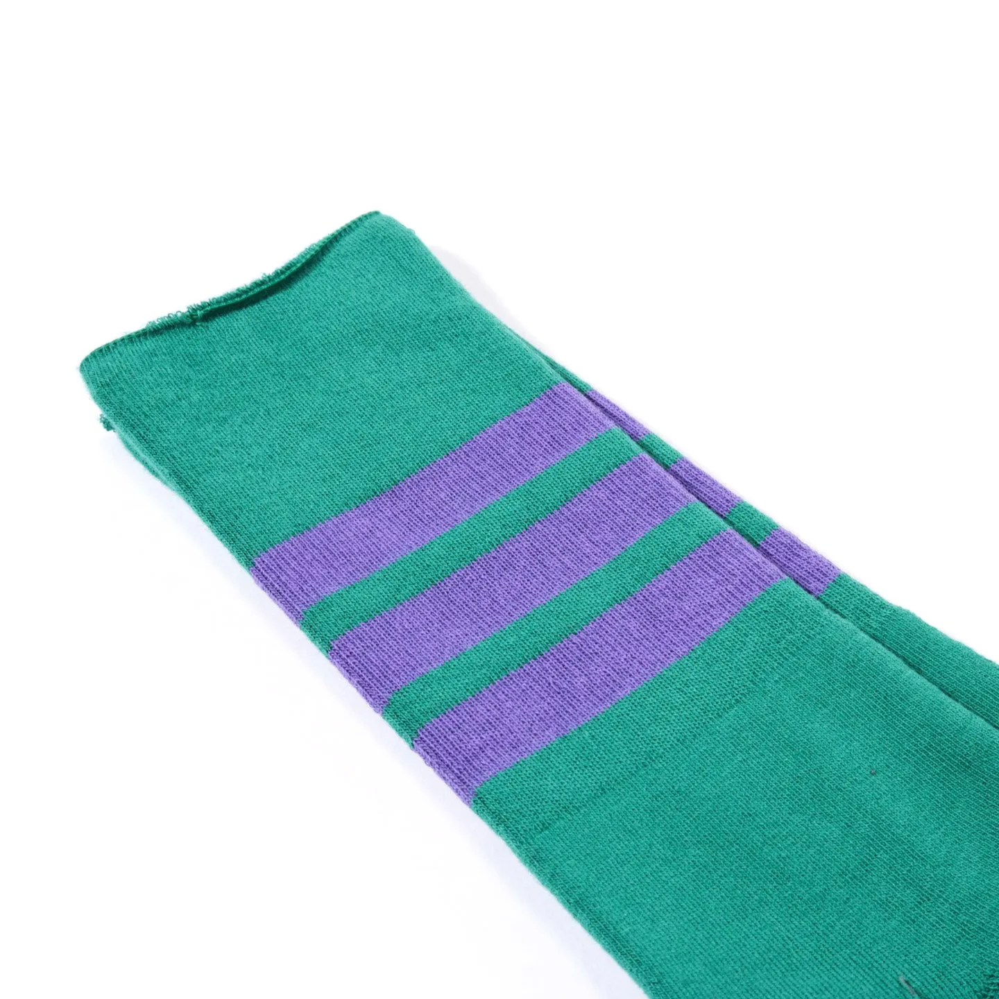 ROTOTO FINE PILE STRIPED SOCKS GREEN / PURPLE