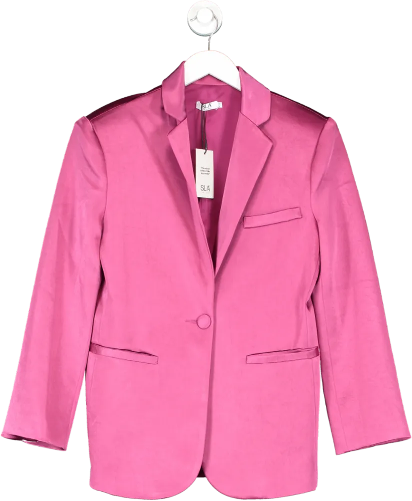 SLA the label Pink Oversized Blazer UK XXS