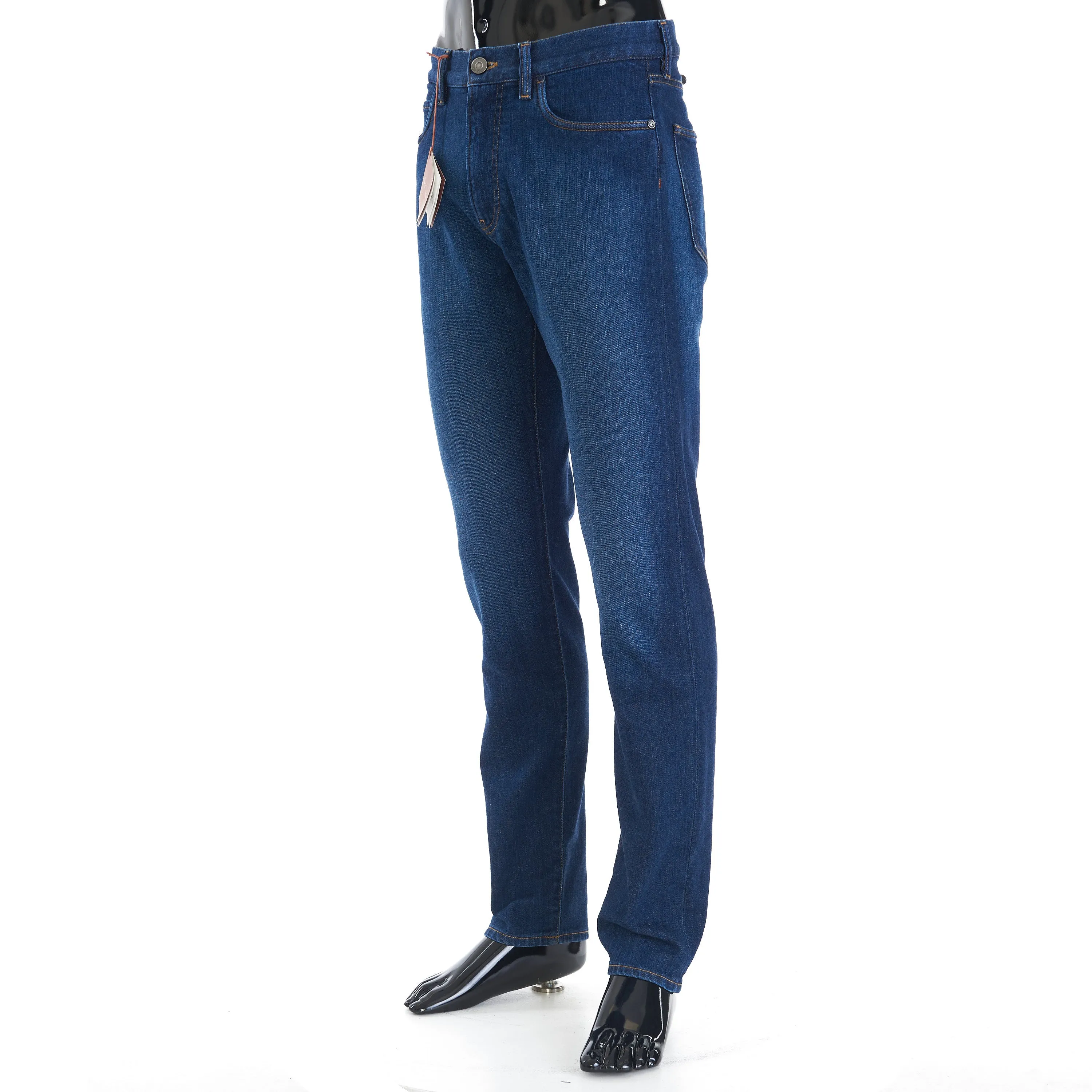 Slim Fit Five-Pocket Doccio Pants In Blue Japanese Kurashiki Denim