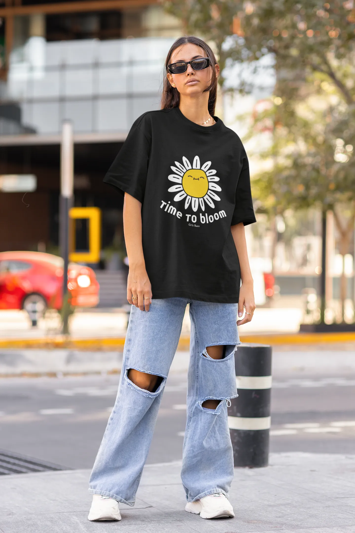 Time To Bloom Oversized T-shirt