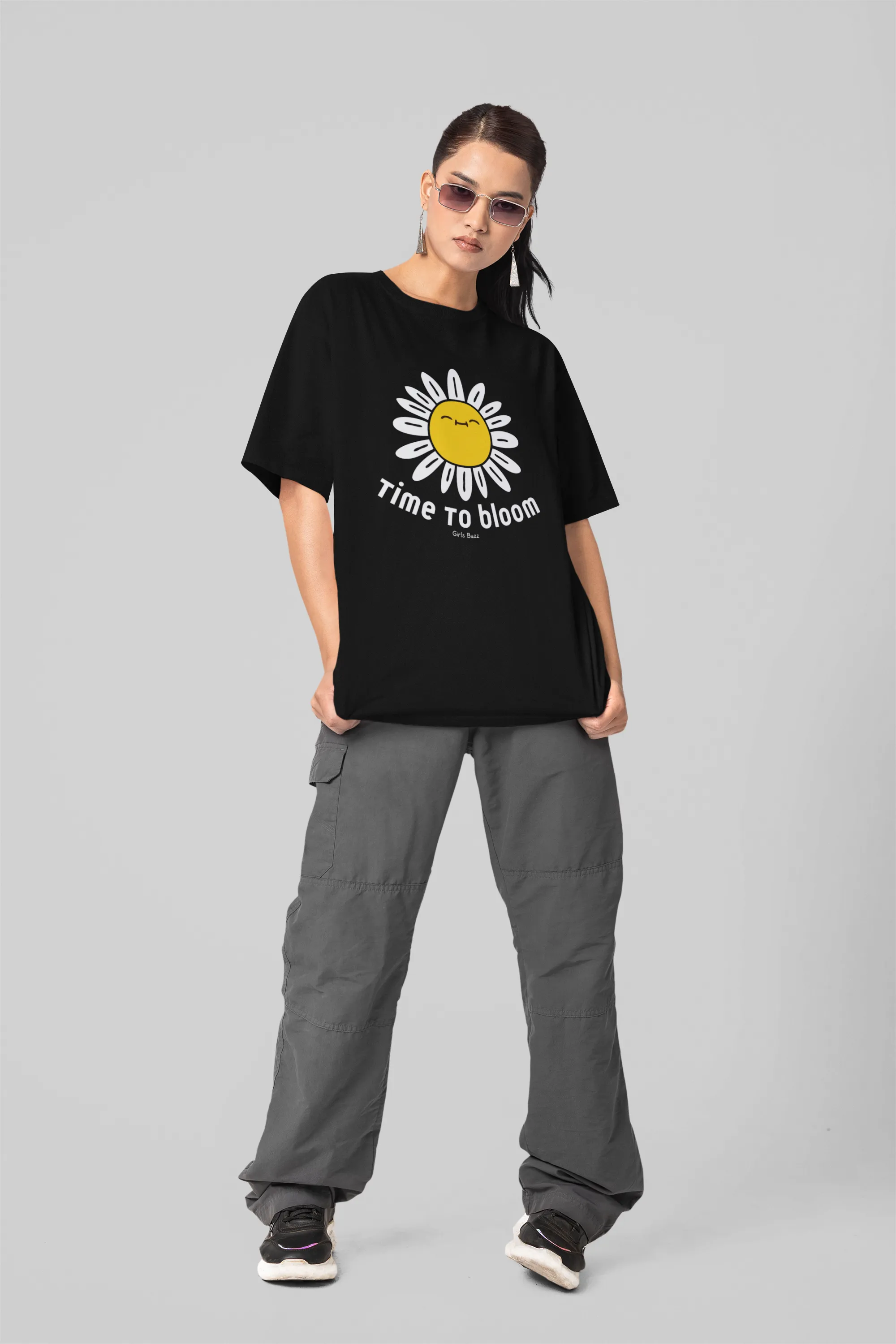 Time To Bloom Oversized T-shirt