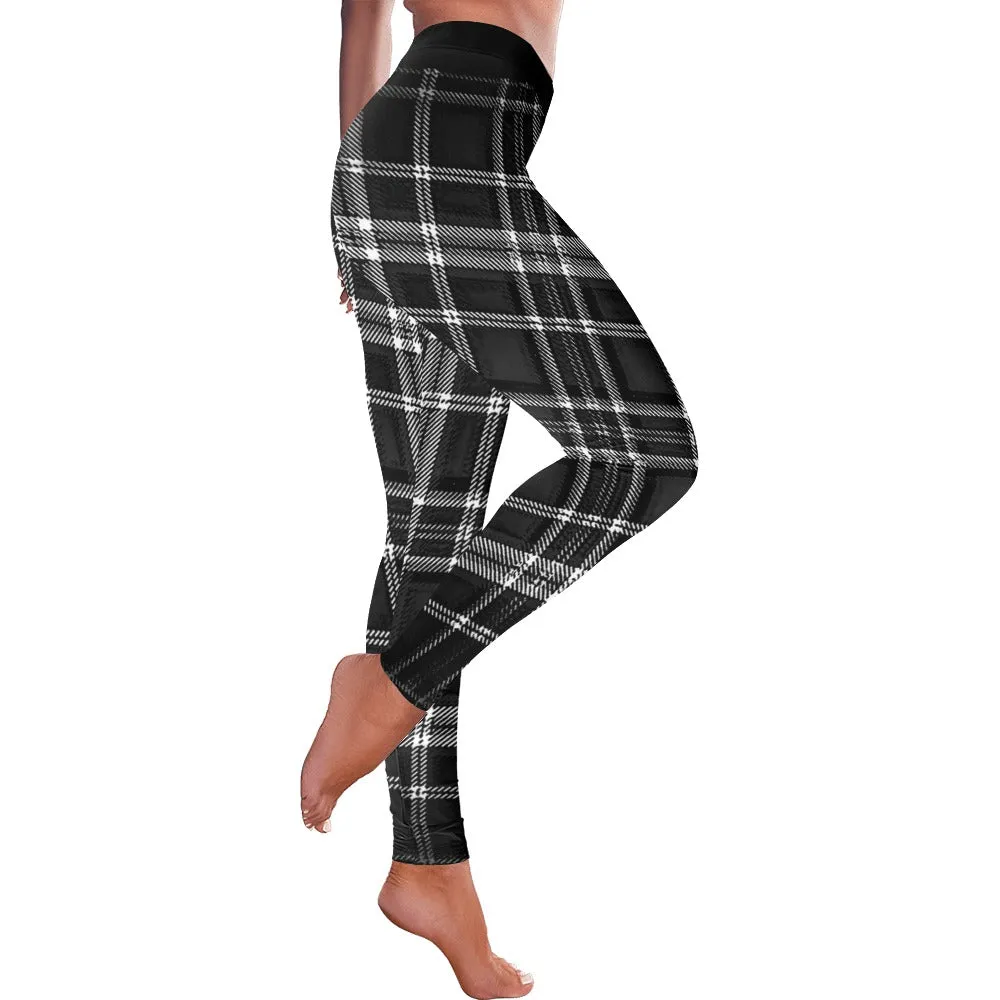 TRP Twisted Patterns 06: Digital Plaid 01-06A Designer Low Rise Leggings