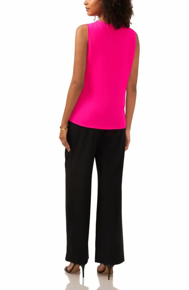 Vince Camuto Apparel S/L VNK RUFFLE FRT BLOUSE V596/HOT PINK