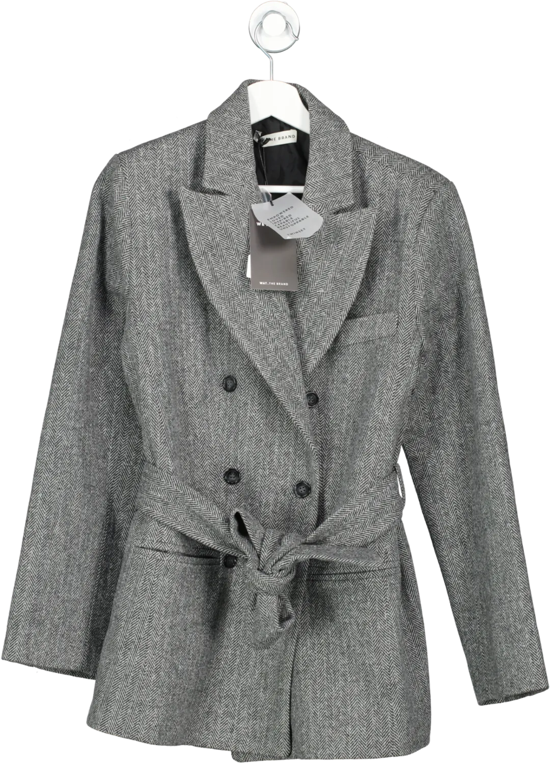 WAT. THE BRAND Grey Belted Ted Blazer UK 10