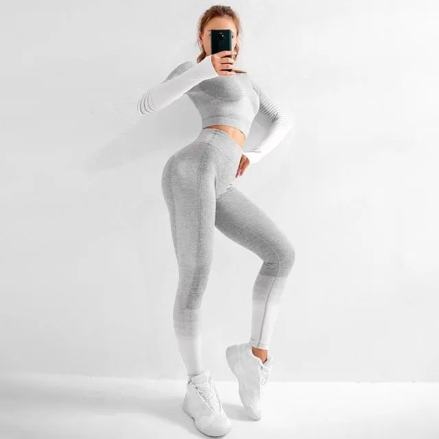 Women Sexy Push Up High Waist Leggings Gym Activewear Seamless Legging Knitting Workout Femme Jegging