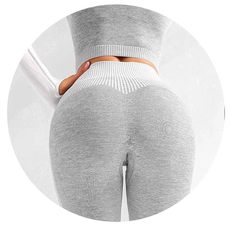 Women Sexy Push Up High Waist Leggings Gym Activewear Seamless Legging Knitting Workout Femme Jegging