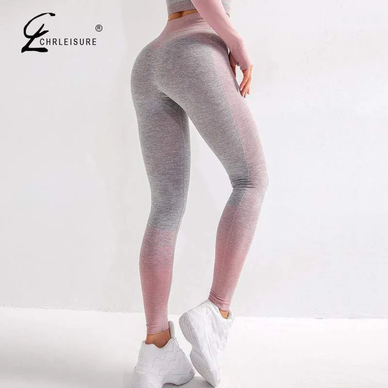 Women Sexy Push Up High Waist Leggings Gym Activewear Seamless Legging Knitting Workout Femme Jegging