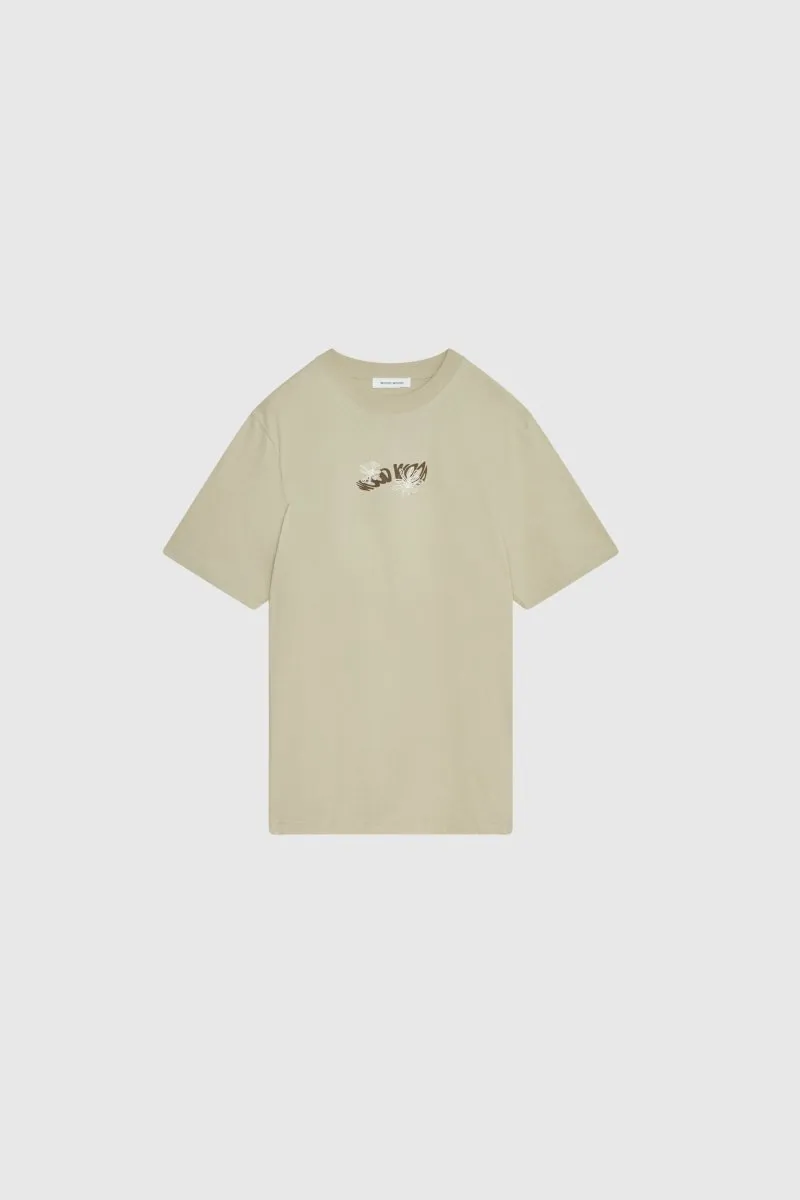 Wood Wood Bobby Flowers T-shirt Taupe beige