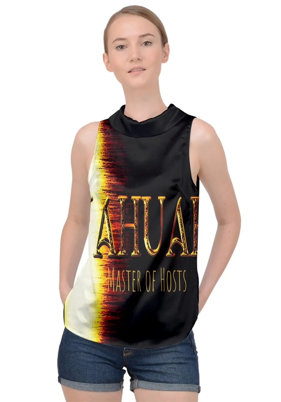 Yahuah-Master of Hosts 01-03 Designer Sleeveless High Neck Satin Top